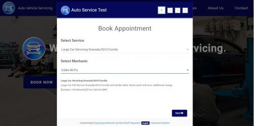 Mobirise V4 Auto Vehicle Service System Template