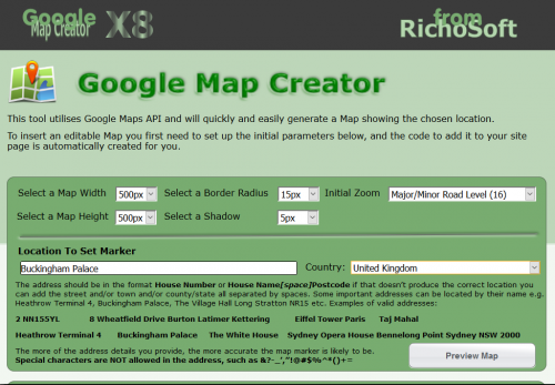 Google Map Creator PLUS for WebPlus X7