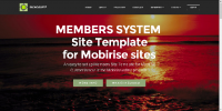 Mobirise Membership System Template for v3.08 to 3.12.1 from RichoSoft Squared